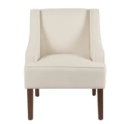 Classic Solid Swoop Arm Accent Chair - Homepop
