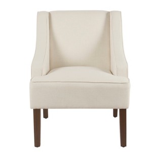 Classic Swoop Arm Accent Chair Cream - Homepop, Ivory