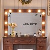 OKD Vanity Tables with 3 Visible Drawers, Farmhouse Vanity Desk with Lights Makeup Mirror - 4 of 4