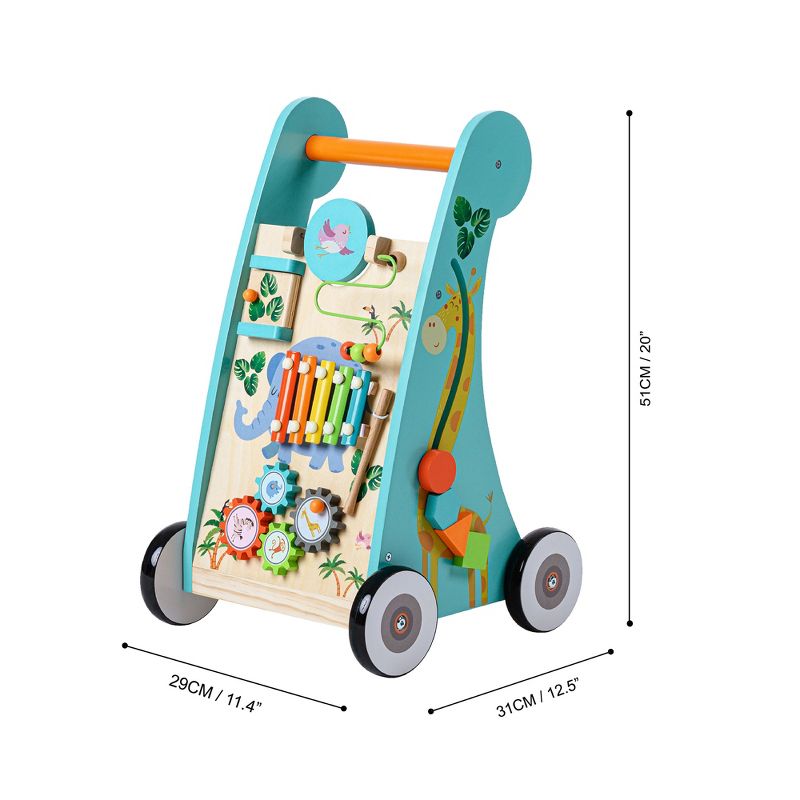 Teamson Kids Wooden Activity Walker Educational Play Musical Walk Toy PS-T0008, 4 of 13