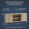 COUCHETA 65"  Fluted Stand for TV - Modern Entertainment Center with 2 Cabinets & Open Shelves, Console Table - 2 of 4