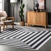 Nuloom Sharri Modern Striped Pet Friendly Machine Washable Area Rug, 4' x 6', Charcoal - 2 of 4