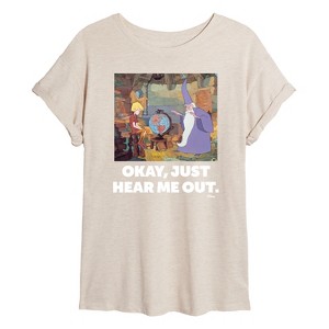 Women's - Disney - The Sword And The Stone Oversized Graphic T-Shirt - 1 of 4