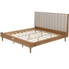 Whisen  Wood Bed with Upholstered Headboard and Strengthened Frame - 4 of 4