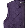 Allegra K Women's Stand Collar Lightweight Gilet Quilted Zip Vest - 4 of 4