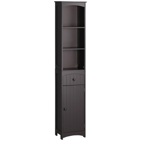 kleankin Tall Bathroom Storage Cabinet Freestanding Linen Tower
