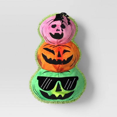 Halloween Retro Stacked Pumpkins Kicker Plush Cat Toy - Hyde and EEK! Boutique™