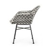 GDFStudio Hardaway Outdoor Wicker and Iron Dining Chairs with Cushion (Set of 2) - 4 of 4