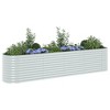 vidaXL Garden Raised Bed 157.5"x31.5"x31.9" Galvanized Steel Silver - 2 of 4