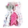 Hudson Baby Infant Girl Animal Face Security Blanket, Llama, One Size - 2 of 4