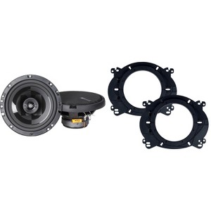 Memphis Audio PRX60S Power Reference Series 6.5" 2-Ohm Oversized Shallow 2-Way Speakers With Swivel Tweeters with OEMBKT60 Vehicle Specific 6 1/2" ... - 1 of 4