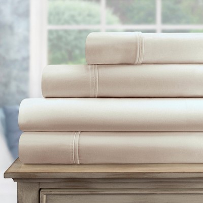 Luxury Sustainable Cotton 700 Thread Count Solid Sheet Set by Blue Nile Mills