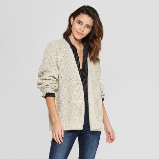 Womens Long Sleeve Relaxed Open Layering - Universal Thread™ Oatmeal XS