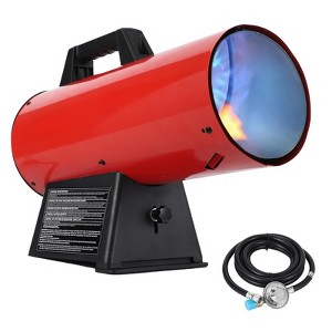 60,000 BTU Portable Propane Forced Air Heater Outdoor Great for Jobsite, Construction, Garage, Patio, Stainless Steel - 1 of 4