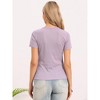 INSPIRE CHIC Women's Short Sleeve V Neck Button Summer Causal Ribbed Henley Tops - 3 of 4