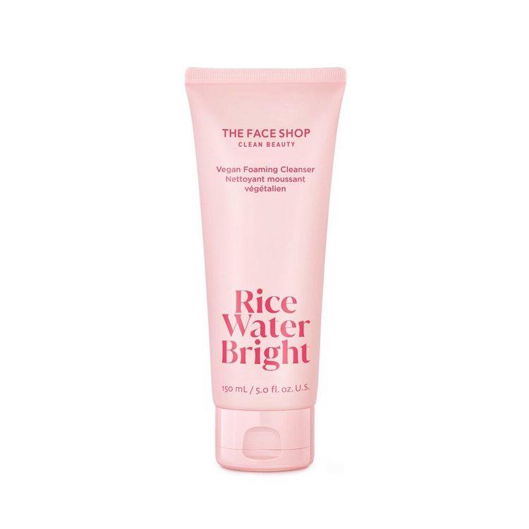 The Face Shop Rice Water Bright Vegan Foaming Cleanser - 5 fl oz: Hydrating, Makeup Removal, Normal, Oily, Combination, Dry Skin, 1 of 12