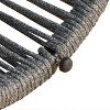JTH Outdoor Oahu 18" Round Patio Accent Table, Moon Gray All-Weather Rope - 4 of 4