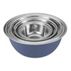 COOK WITH COLOR Stainless Steel Mixing Bowls 6 Piece Set BLUE - 2 of 3