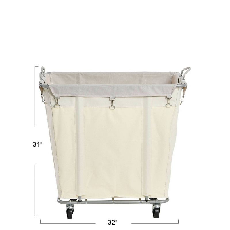 Household Essentials Commercial Laundry Cart Silver, 4 of 10