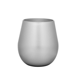 ChicFurnit Drinkware Metallic Plastic Wine Glasses Unbreakable Acrylic Design for Elegant Gatherings, Silver, 3"*3"*4" - 1 of 4