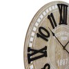 Northlight 24" Battery Operated Round Wall Clock with Roman Numeral and Block Numbers - 4 of 4