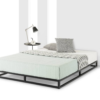 King 6" Modernista Low Profile Metal Platform Bed Frame Black - Mellow