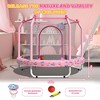 5FT Kids Trampoline Indoor/Outdoor Toddler Trampoline with Basketball Hoop & Safety Net - ModernLuxe - 3 of 4