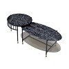 Acme Furniture 40" Silas Accent Table Set with Shelf: Faux Marble, Round, Metal Base - 4 of 4