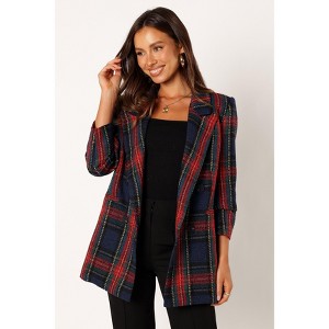 Petal and Pup Womens Vivienne Plaid Blazer - 1 of 4