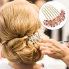 Unique Bargains Women's Rhinestone Inlaid Flower Hair Comb 3.54"x3.54" 1 Pc - 3 of 4