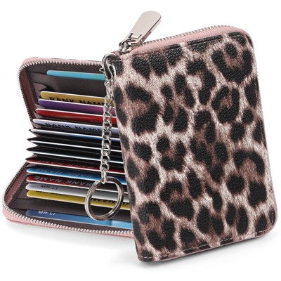 FATMOON Women’s RFID Blocking Wallet –Bifold Leather Wallet for Women with Card Slots,ID Window & Zipper Coin Purse for Everyday Use,Travel,Work,Pink