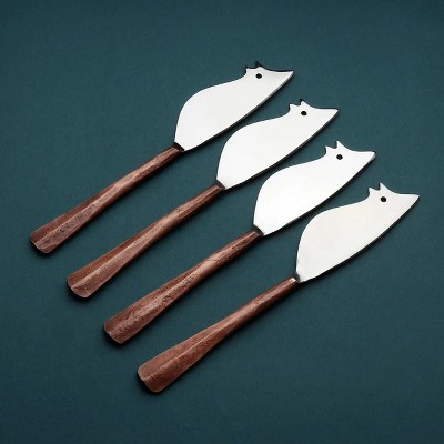 Inox Artisans Copper Ridge Ratoncito Cheese Spreader/Knife 4 Pc. Set