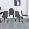 NicBex Modern Mid-Century Dining Chairs with Soft Cushion Seat,Armless Chairs with Metal Legs for Kitchen,Living Room - 2 of 4