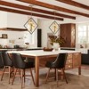 Rennnsan Fravelin 20"W 5-Light Geometric Glass Mid-Century Modern Dimmable Chandelier in Black - 4 of 4