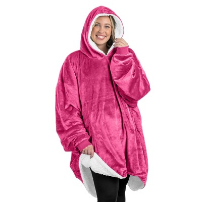 The Bare Homey - Adult Wearable Blanket - Fleece Side Pockets