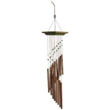 Woodstock Wind Chimes Signature Collection, Woodstock Mystic Spiral, 22'' Jade Bronze Wind Chime MSJ