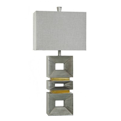 StyleCraft Contemporary Table Lamp Palladium Silver Finish : UL Listed, No Assembly, Adjustable Head Tilt