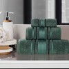 Zero Twist Cotton Solid 3 Piece Bathroom Towel Set by Blue Nile Mills - 2 of 4
