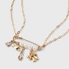 Pearl Pin with Heart and Bow Charm Necklace - Wild Fable™ Gold - 3 of 3
