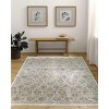 Hauteloom Margaret Damask Beige & Blue Washable Area Rug - 2 of 4
