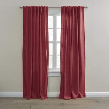 BrylaneHome Poly Cotton Canvas Back-Tab Panel Window Curtain