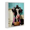 Stupell Industries Glamorous Cow Baking Pie Framed Giclee Art, White, 17" x 17" - 2 of 4