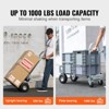 VEVOR Aluminum Folding Hand Truck, 2 in 1 Design 1000 lbs Capacity, Heavy Duty Industrial Collapsible cart, Dolly Cart with Rubber Wheels - 3 of 4