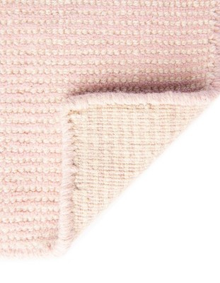 Handmade Ivory Wool Runner Rug in English Rose