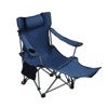 DSVIMOY Camping Chair, Outdoor Portable Chair with Adjustable Levels, Camping Chair with Side Pockets & Cup Holder, Dark Blue, 44.9"*20.9"*35.4" - 2 of 4