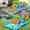 RISOKEYS Inflatable Bounce House, Inflatable Water Park Double Slide, with Splash Pool, Water Blasters, Basketball, Climbing Wall, Dual Pools - 3 of 4