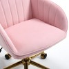PAGED Adjustable Office Chair Ergonomic Swivel Gaming Chair with Elegant Golden Base for Living Room, Home Office - 4 of 4