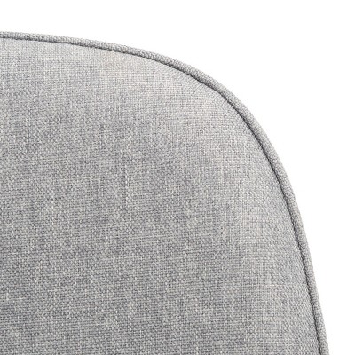 Makalu Grey Upholstered Dining Chair Set with Black Legs