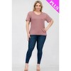 Slickblue Women's Plus Size Short Sleeve Tee, Soft Stretch Fit, Classic Round Neck, 10 Color Options, Size 1XL-3XL - 2 of 4