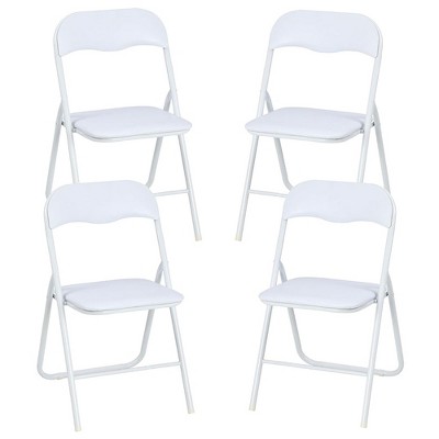 Whizmax Folding Chairs, Outdoor & Indoor Event Portable Metal Folding Chairs with Cushion, Non-Slip Feet Pads Stackable Chairs
